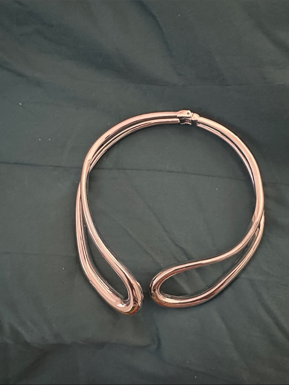 Modern Silver Statement Collar Necklace